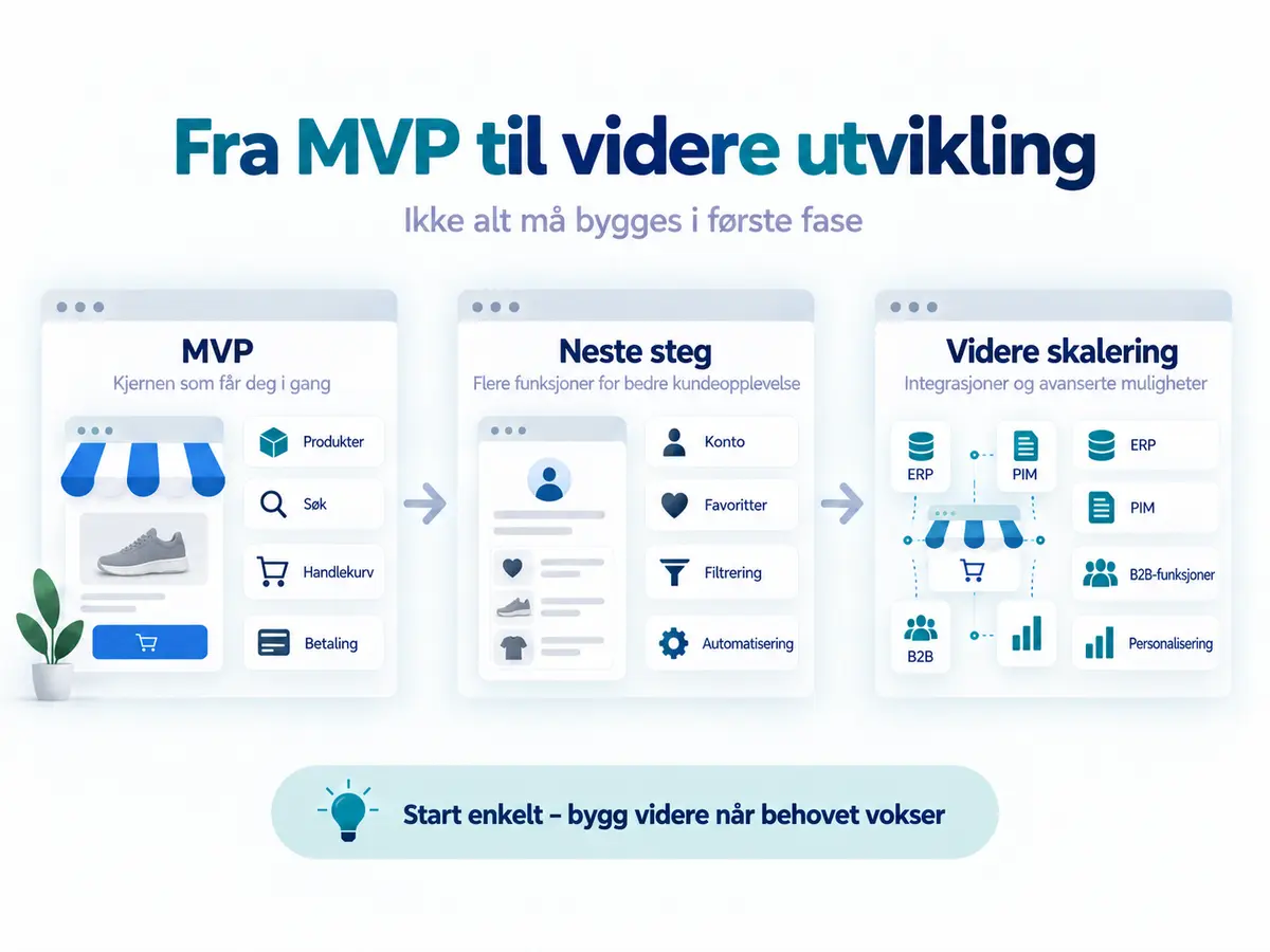 Fra MVP til videre utvikling