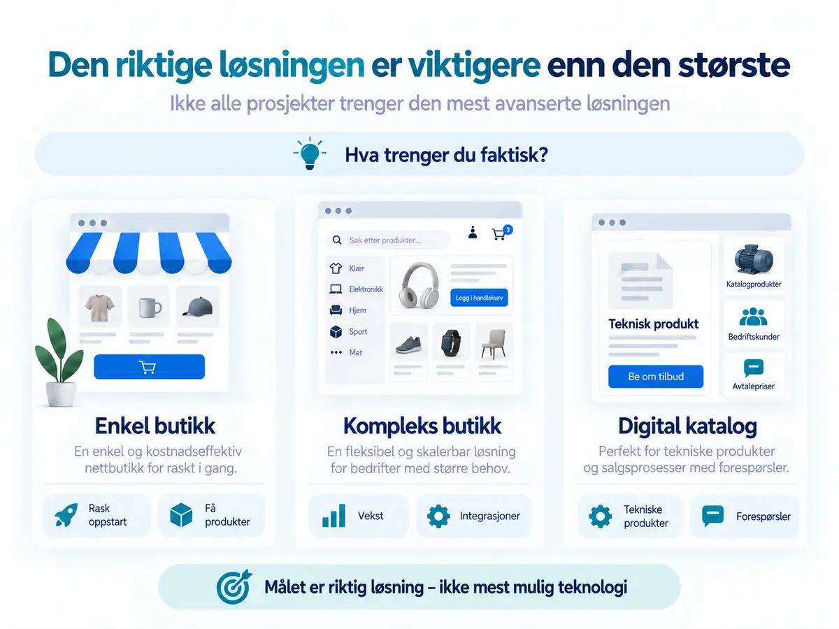 Den riktige løsningen er viktigere enn den største